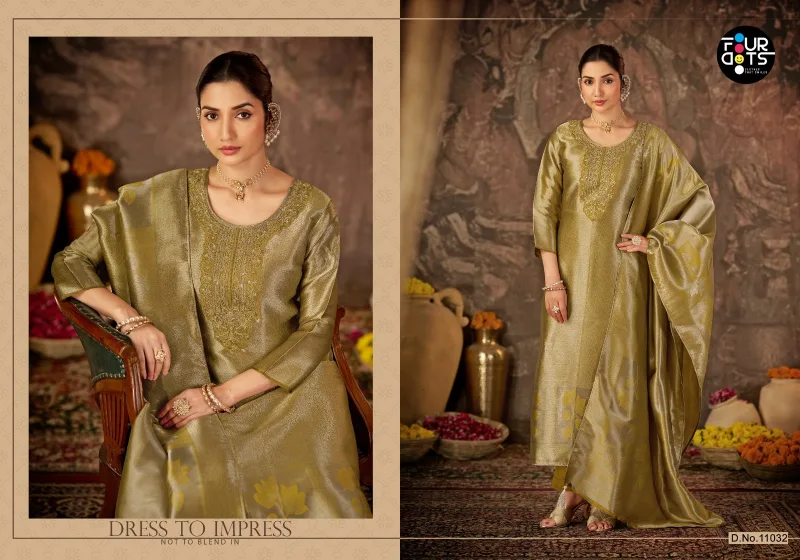 Esme By Fourdots Ziraf Silk Jacquard Designer Salwar Suits 